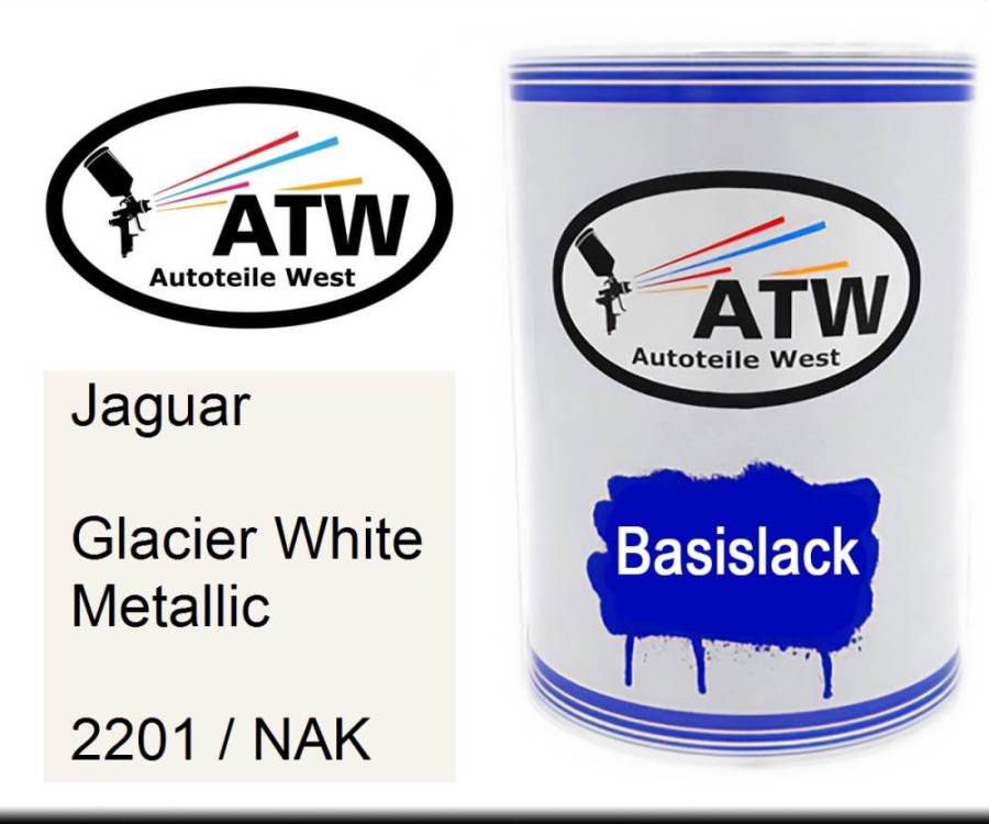 Jaguar, Glacier White Metallic, 2201 / NAK: 500ml Lackdose, von ATW Autoteile West.